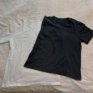 2 Hugo Boss Black and White Embroidered Logo Shirts